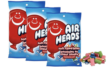AirHeads Fruit Bites Candy, Assorted Flavors, 2.8 oz Bags, 3 Bags | Great for Parties, Candy Gift bag | Flavors -Blue Raspberry,