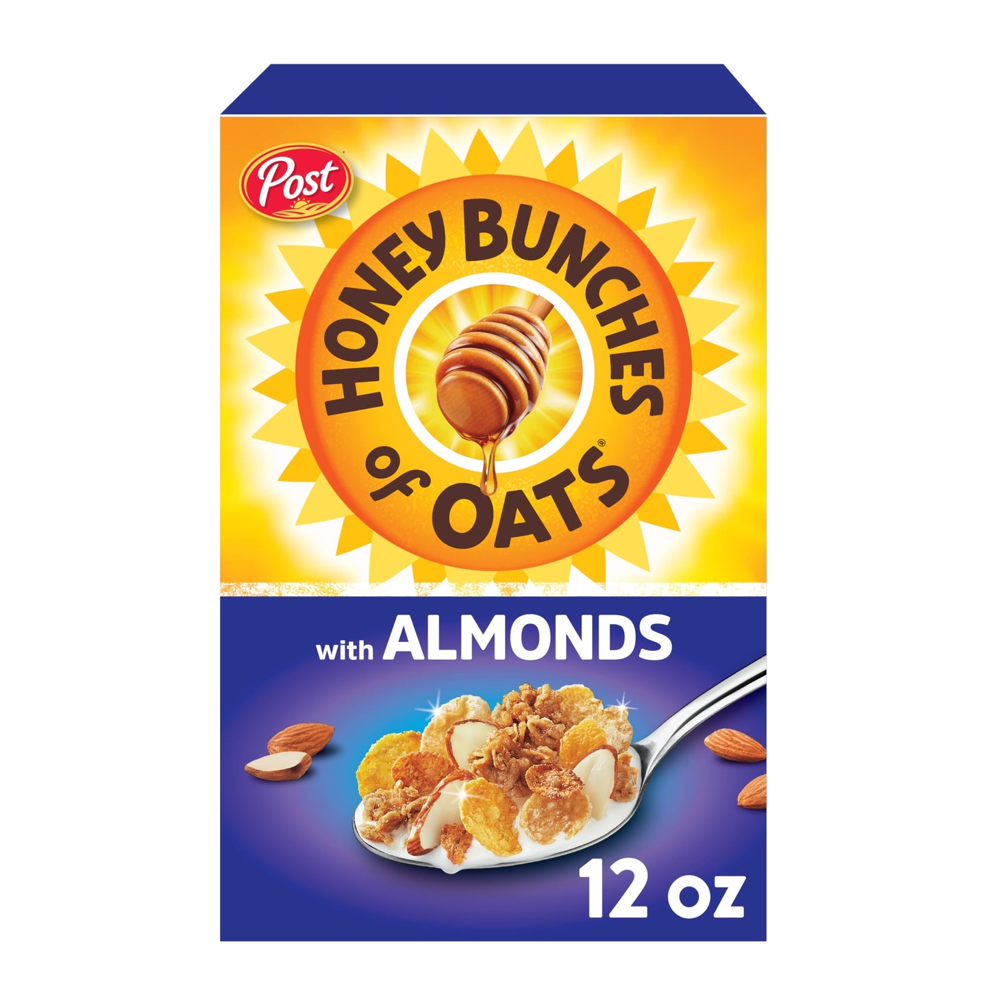 Honey Bunches Of Oats Almond Heart Healthy Low Fat Made With Whole Grain Cereal 12 Ounce