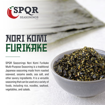 Nori Komi Furikake Multi-Purpose Rice Seasoning Xl 8 Oz. Jar Sugar Free By Spqr Seasonings