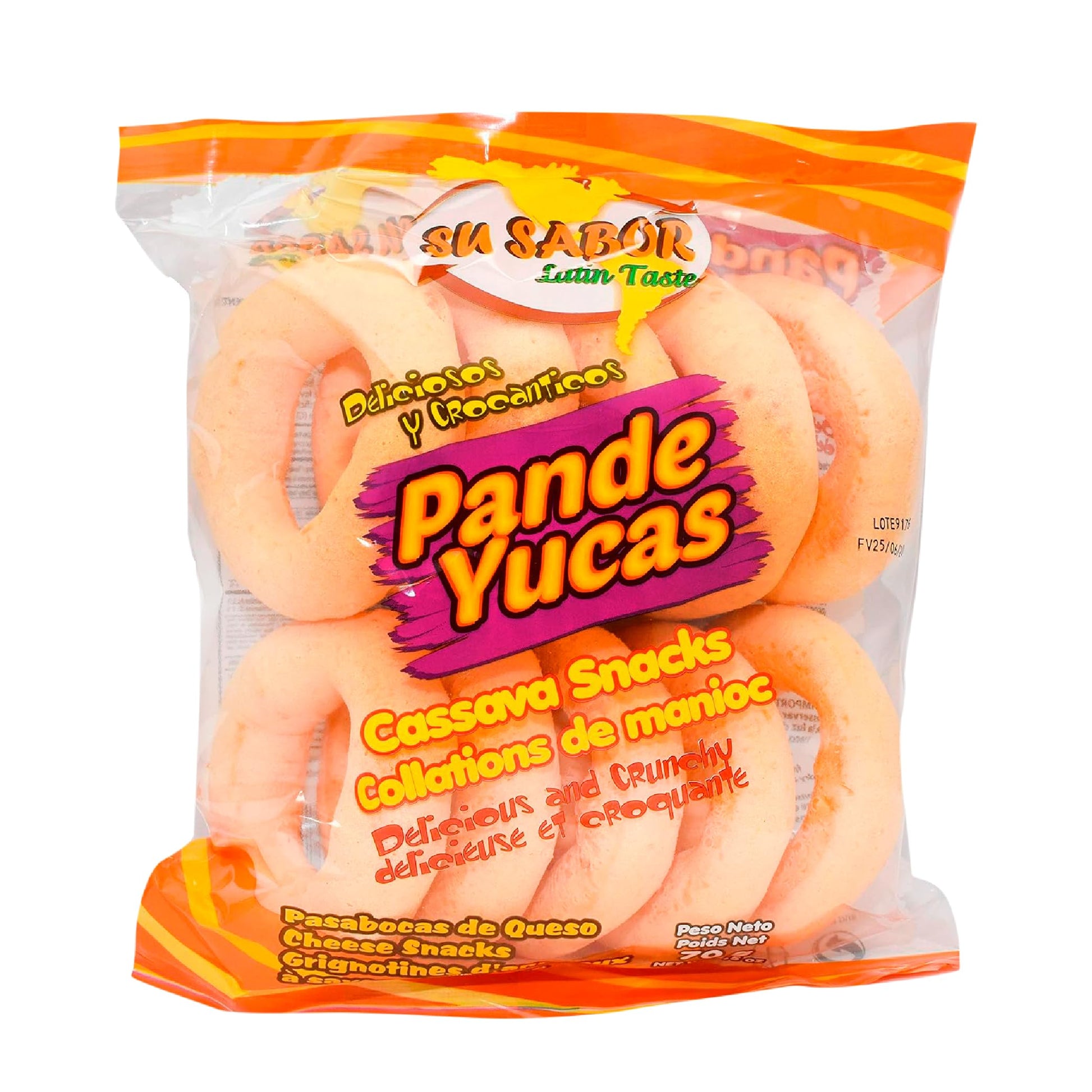 Su Sabor Cassava and cheese Snack/PandeYucas 2.5 ounces (70 grams)