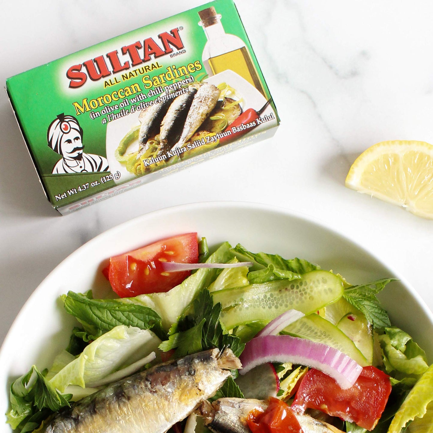 Sultan Moroccan Season Sardines in Olive Oil, 100% All-Natural, High Protein, No Additives, No Preservatives, Paleo, Carnivore,