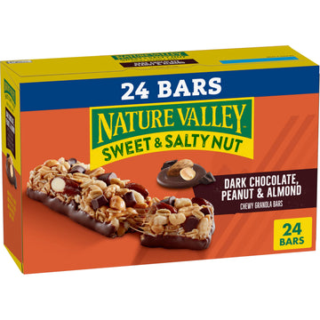 Nature Valley Chewy Granola Bars, Dark Chocolate Peanut Almond, 24 ct