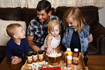 Amish Country Popcorn | Seasoning and Topping Variety Pack | Buttery Topping - 16 oz and Ballpark ButterSalt Popcorn Salt - 6 oz