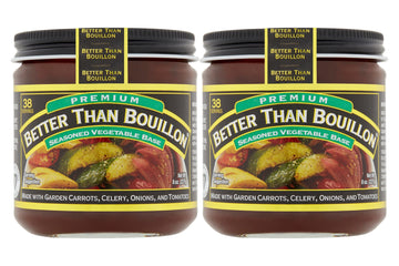 Better Than Bouillon Premium Seasoned Vegetable Base, Blendable Base For Added Flavor, 38 Servings Per Jar 8 Ounce (Pack Of 2)