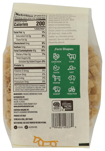 365 by Whole Foods Market Organic Farm Animals & Tractors Pasta, 8.8 Ounce