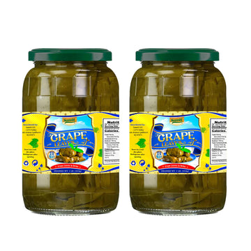 Sanniti Grape Leaves in Brine | Net Weight 32 oz | Drained Weight 1 lbs (pack of 2)