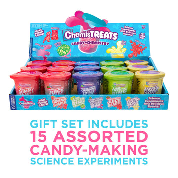 Thames & Kosmos Chemistreats! Candy+Chemistry Mini Science Experiments Gift Set | 15 Individually-Wrapped Beakers With Assorted