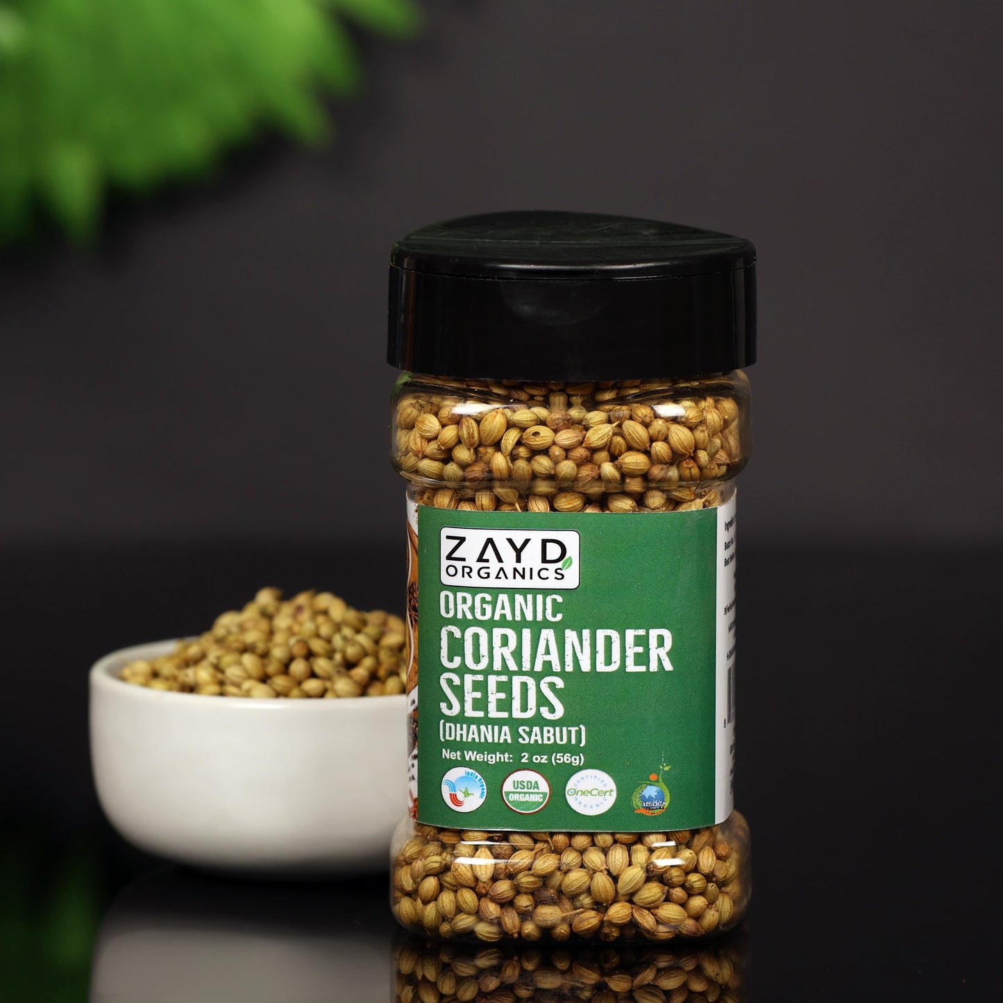 Zayd Organic Coriander Seeds, Coriander Whole, Dhania Whole, 2Oz