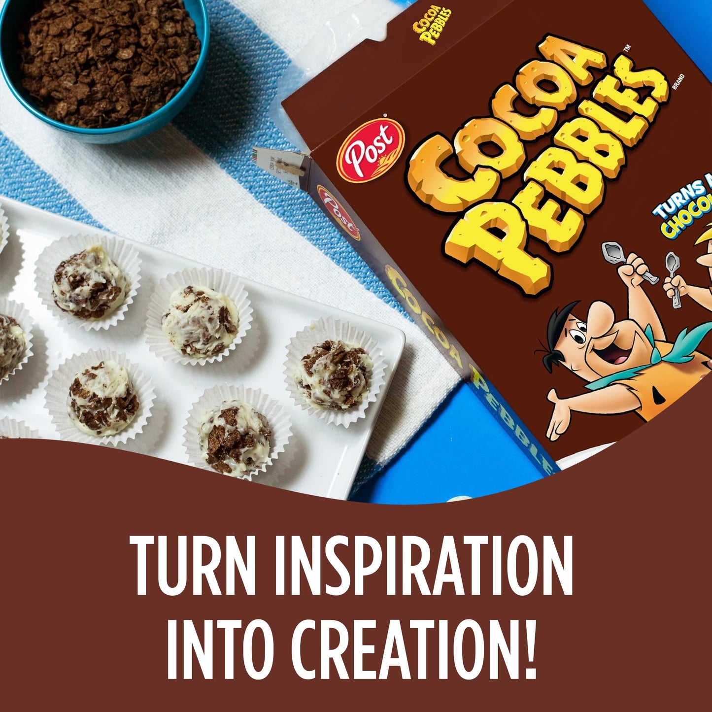 Cocoa Pebbles Cereal, Chocolatey Kids Breakfast, Gluten Free Rice Crunch, 27.5 Oz Mega Size Cereal Box