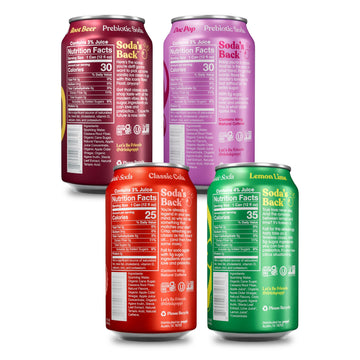 Poppi Sparkling Prebiotic Soda Beverage, Apple Cider Vinegar, Classics Variety Pack, 12 Fl Oz, Pack of 12