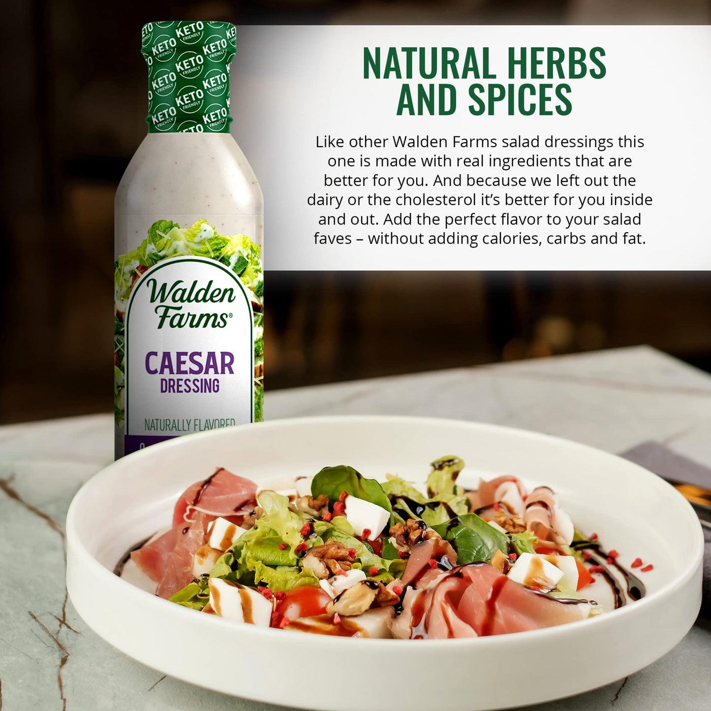 Walden Farms Calorie Free Dressing Caesar -- 12 Fl Oz - 2 Pc
