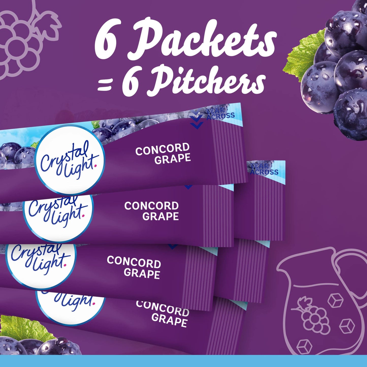 Crystal Light Concord Grape Drink Mix (Pack Of 4)