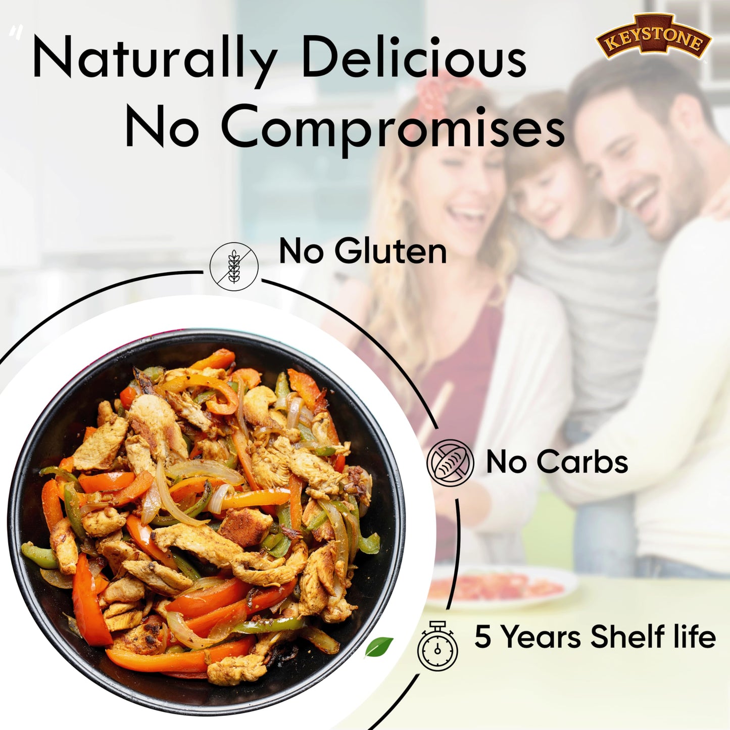 Keystone All Natural Premium Canned Chicken 28 Oz Fully Cooked | No Water Added | Ready To Meat | Quick Meals Emergency Survival Food Canned Meat Pack Of 6