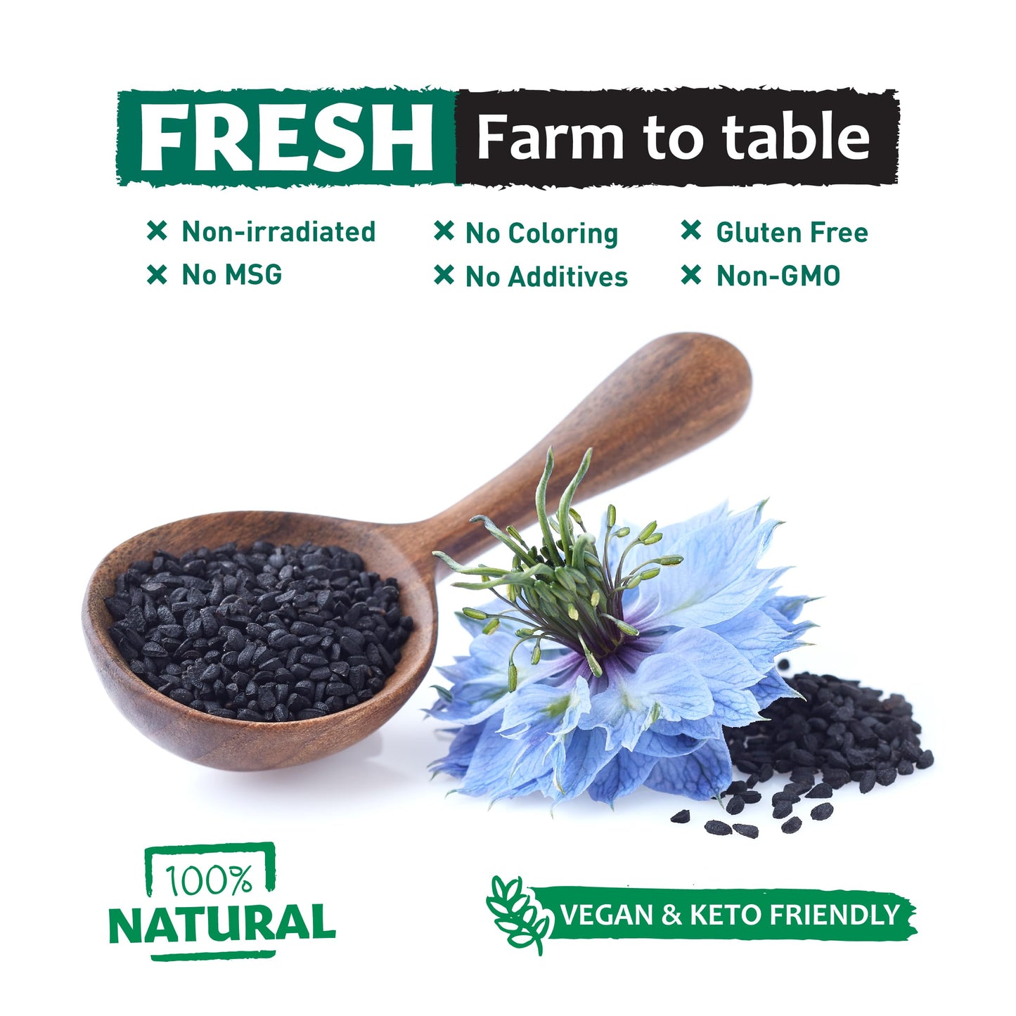 Eastanbul Nigella Seeds, Black Cumin Seed, Black Cumin, Flavorful Black Seed, Natural Black Cumin Seed Aka Nigella Seed & Kalonj