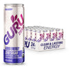 GURU Organic Energy Drink, Zero Sugar, Wild Berry, 12 Fl Oz (Pack of 24), Vegan, Gluten Free, 140MG Caffeine