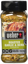 Weber Seasoning, Roasted Garlic and Herb, 7.75 Ounce