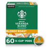 Starbucks K-Cup Coffee Pods, Starbucks Blonde Roast Coffee, Decaf Veranda Blend, 100% Arabica, 6 Boxes (60 Pods Total)