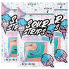 Sour Strips Flavored Sour Candy Strips, Deliciously Sour Chewy Candy Belts, Vegetarian Candies, 3 Pack (Cotton Candy (3-Pack))