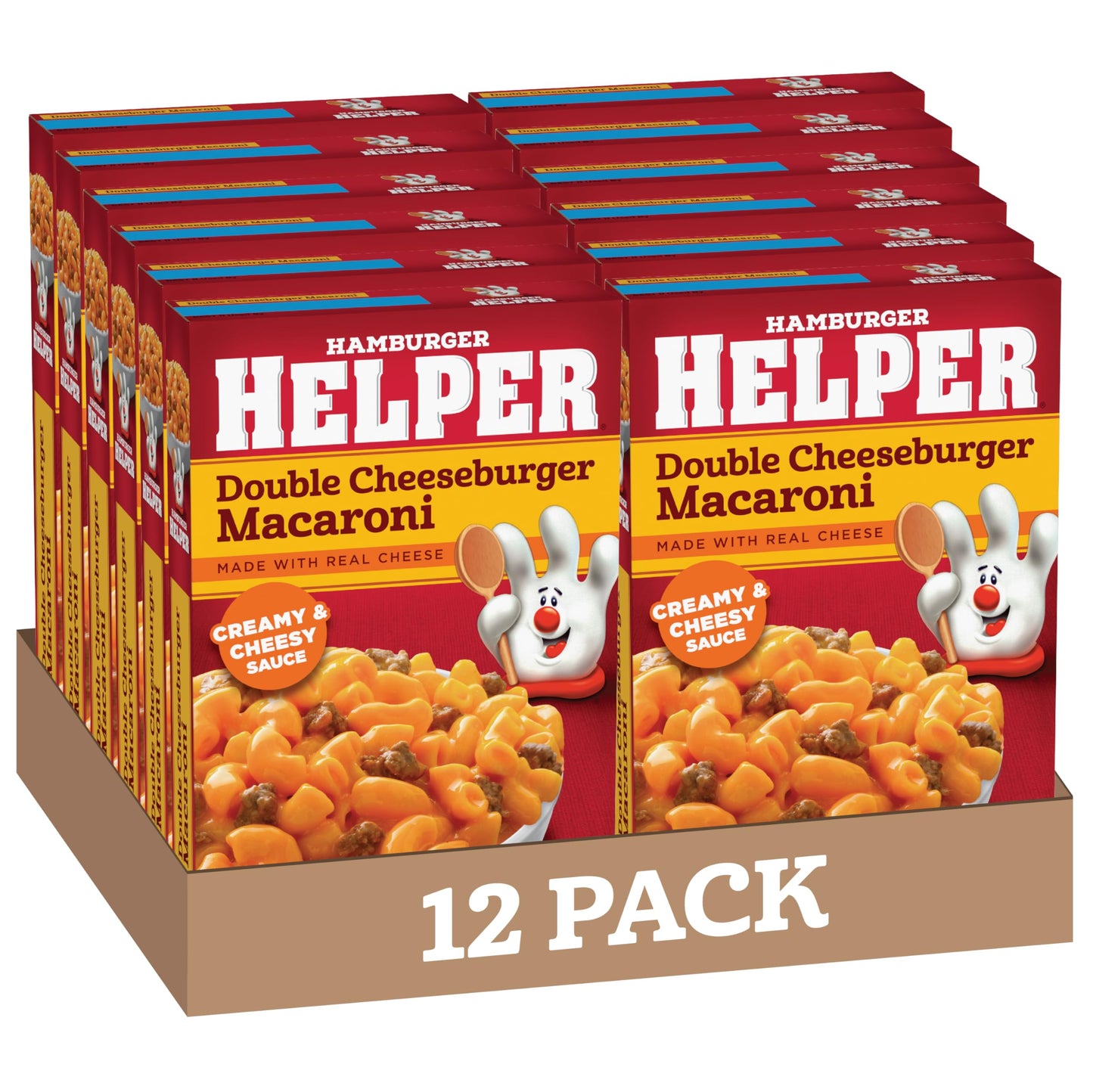 Hamburger Helper Double Cheeseburger Macaroni, 6.0 Ounces, 12 per Case.