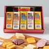 Wisconsin Cheese Company - Specialty Cheese & Summer Sausage Gift Box - 100% Wisconsin Gouda Rich Flavor Cheddar Salami Tomato Basil Cheddar Swiss (Pack Of 5 Blocks) | Perfect For Parties Charcuterie Boards And Birthdays | Great Birthday Gift