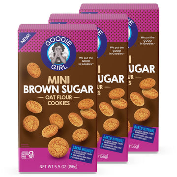 Goodie Girl Brown Sugar Crunchy Oat Flour Cookies | Certified Gluten Free | Peanut Free | Kosher (5.5Oz Box, 3 Pack)