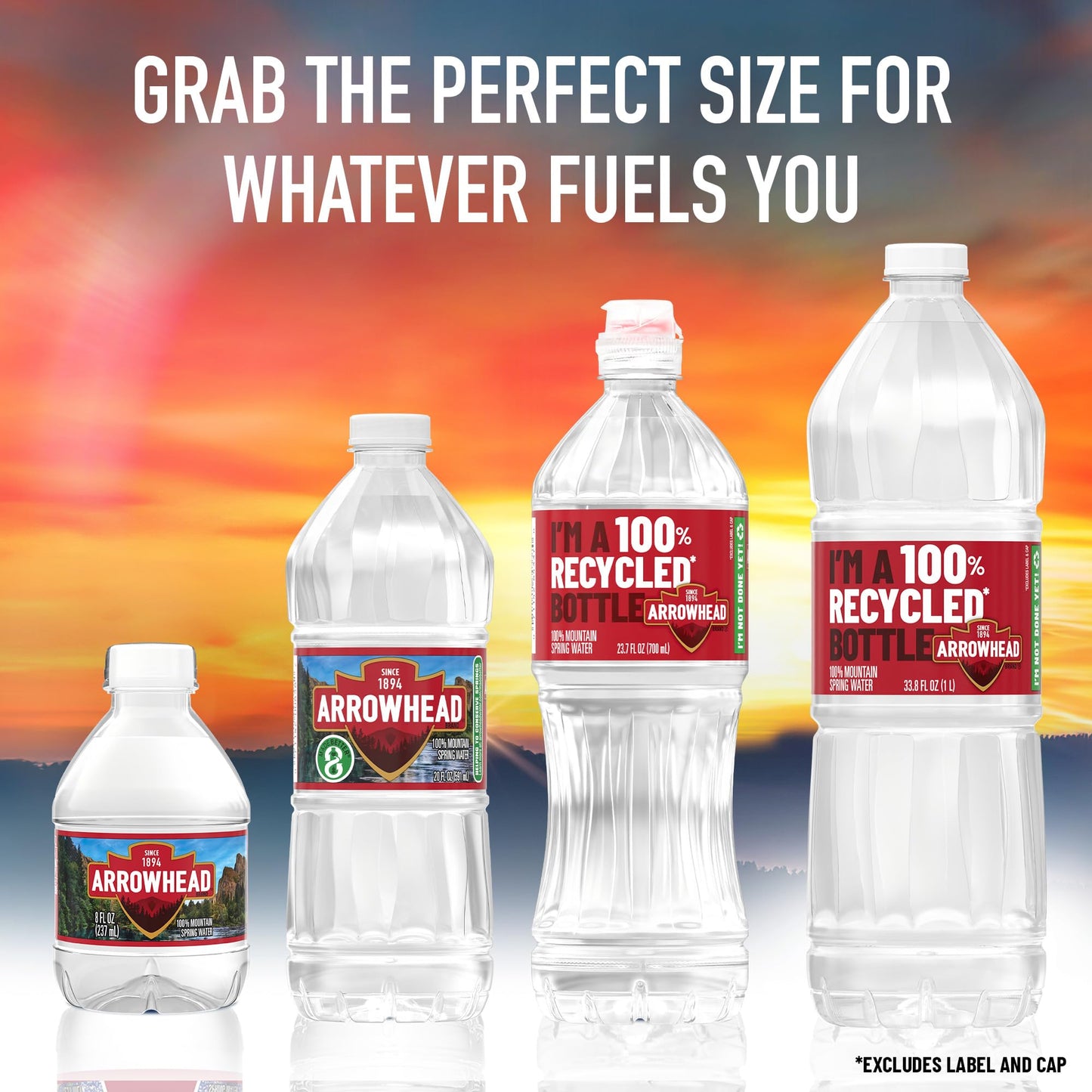 Arrowhead Spring Water Case Bundle - 23.7 oz (Pack of 72) - Sport Top - 3 Cases - Refreshing & Hydrating Water by Generic