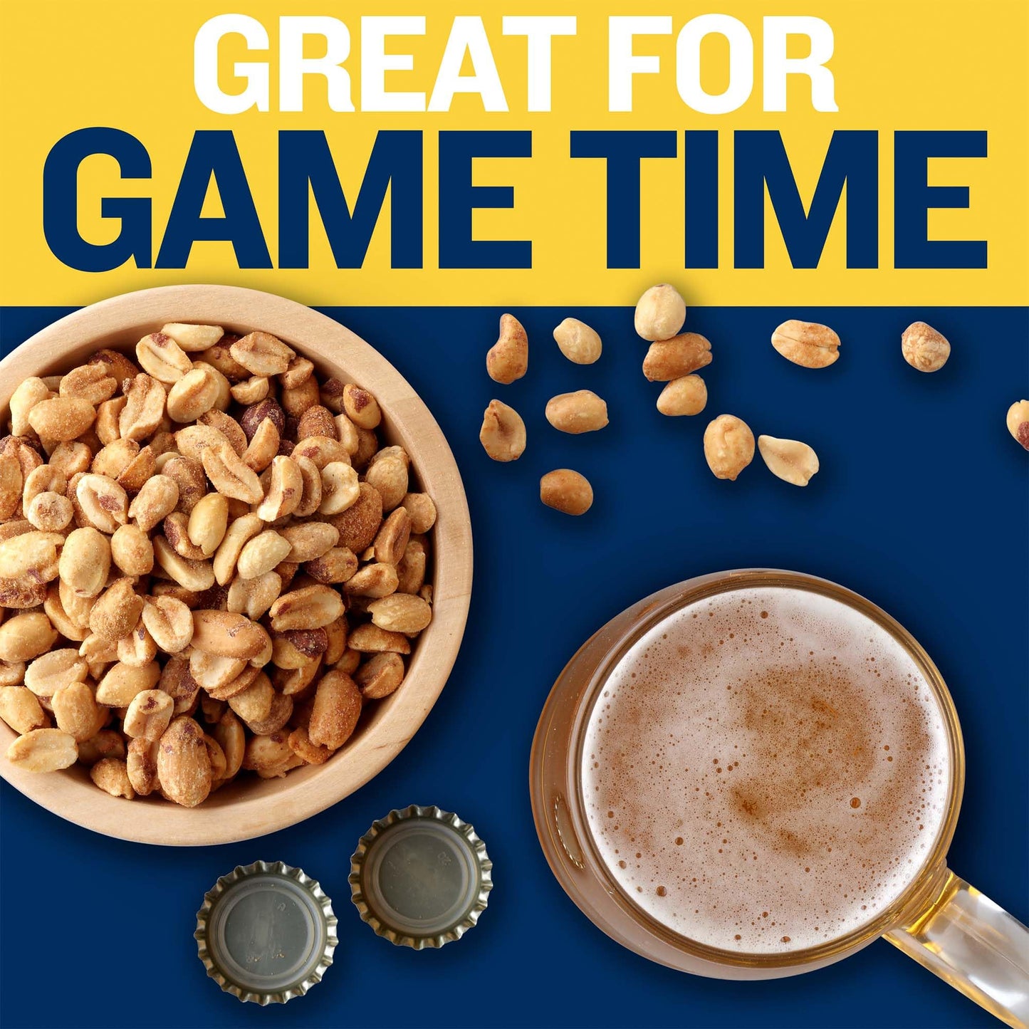 Planters Dry Roasted Peanuts, 34.5 Oz Resealable Plastic Jars (Pack Of 6) - Peanuts With Sea Salt - Peanut Snacks - Shareable Snacks - Great School Snack Or Work Snack - Kosher