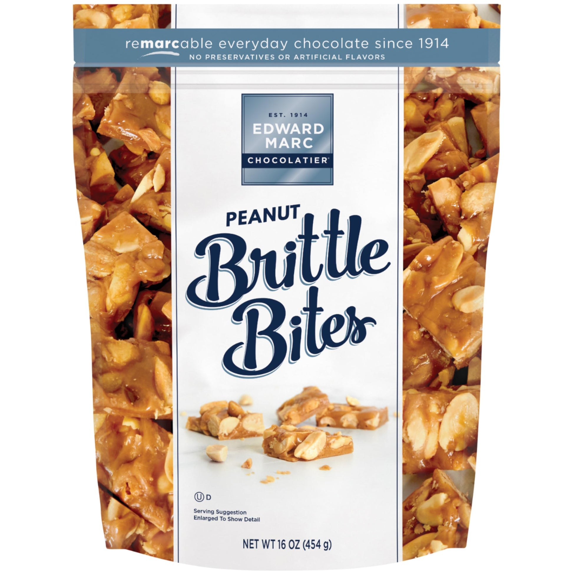 Edward Marc Chocolatier Peanut Brittle Bites, 16 oz