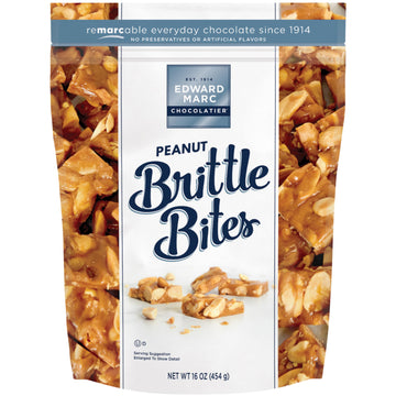 Edward Marc Chocolatier Peanut Brittle Bites, 16 oz