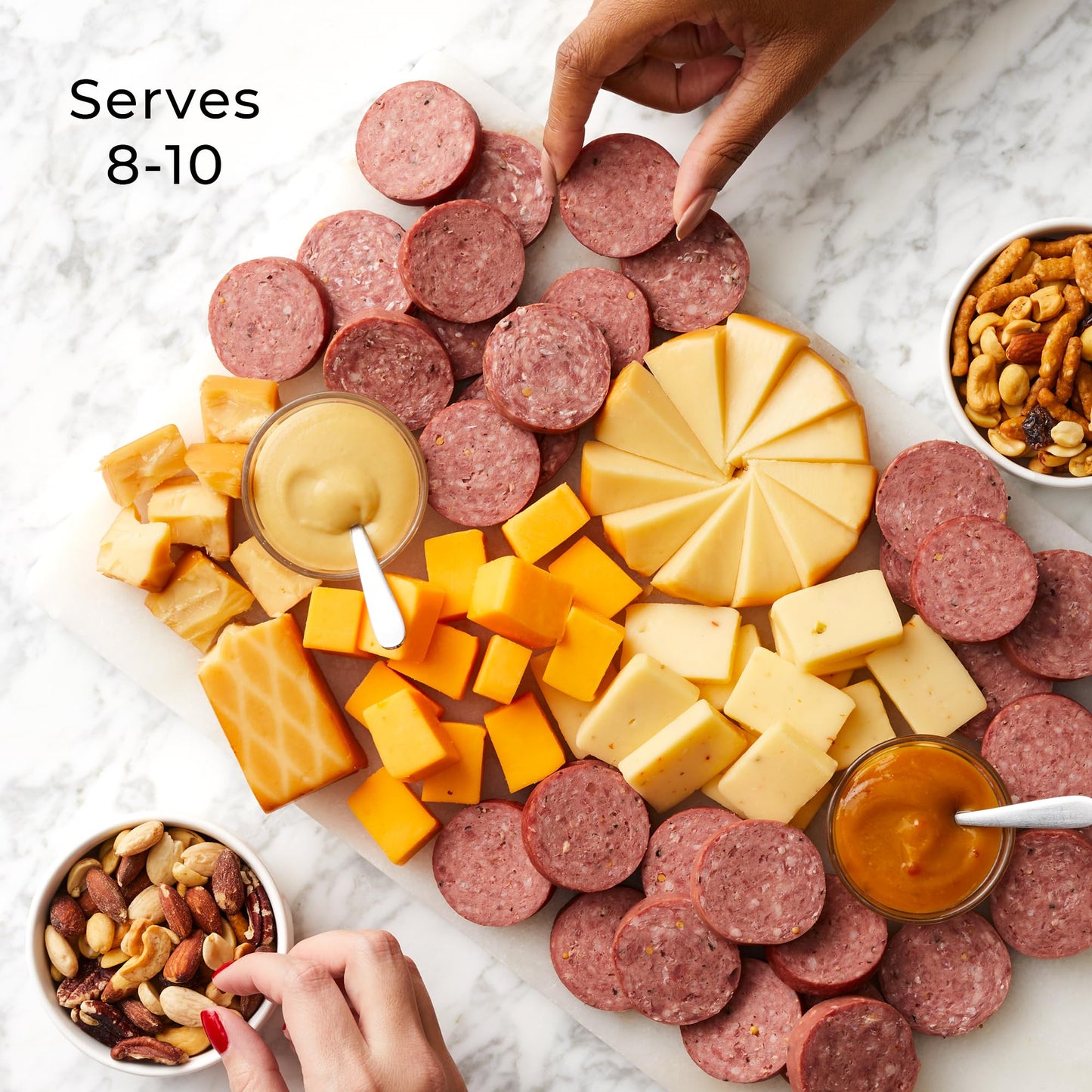 Hickory Farms Signature Beef Meat And Cheese Father'S Day Food Gift Basket (With Lid) - Box Set | Charcuterie Food Items | Summe