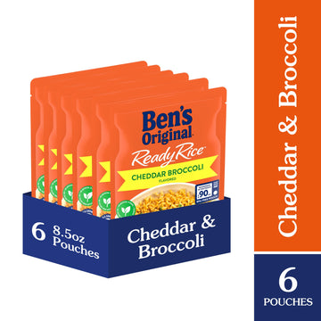 Ben'S Original Ready Rice Pouch Cheddar Broccoli, 8.5 Oz. (6 Pack)