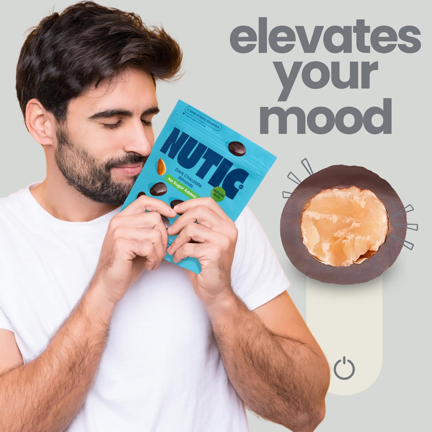 Nutic Sugar-Free Dark Chocolate Almonds - 5Lb. Keto-Friendly, No Sugar, Gluten-Free, Health-Conscious Individuals & Low Carb Die