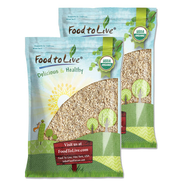 Food To Live Organic Rolled Oats, 20 Pounds – Old-Fashioned, 100% Whole Grain, Non-Gmo, Raw, Kosher, Bulk Oats. Perfect For Morning Oatmeal And Overnight Oats