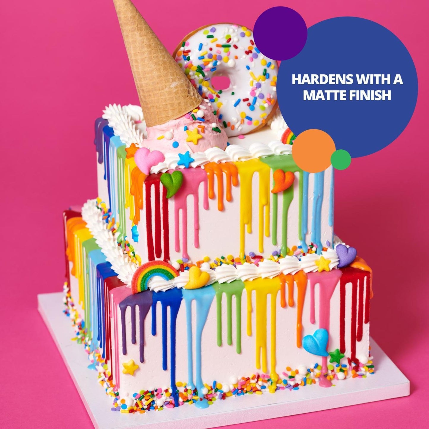 Decopac Cake Drip, Violet Color, Vanilla Flavor, Matte Like Chocolate, 6.35 Oz