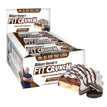 Fitcrunch Snack Size Protein Bars Designed By Robert Irvine Worldas Only 6-Layer Baked Bar Just 3G Of Sugar & Soft Cake Core (9