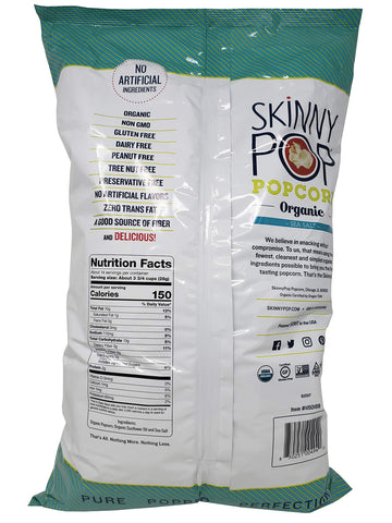Skinny Pop Organic Popcorn Sea Salt Pure Popped Perfection 14 OZ