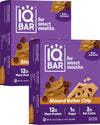 IQBAR Brain and Body Plant Protein Bars - Almond Butter Chip - 24-Count Low Carb - Gluten Free High Fiber Vegan Snacks - Low Sugar Meal Replacement