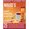 Maud's Just Peachy Instant Tea, 26 ct, Peach Flavored Packets for Hot or Iced Tea - Just Add Water