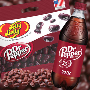 Dr Pepper Jelly Beans Basket Stuffer Kit, Soda Flavored Chewy Candies, Individually Packaged Single Serving Bags And Shareable B