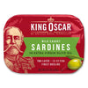 King Oscar Sardines in Extra Virgin Olive Oil, 3.75 oz Cans, Pack of 12, Model 3480060002