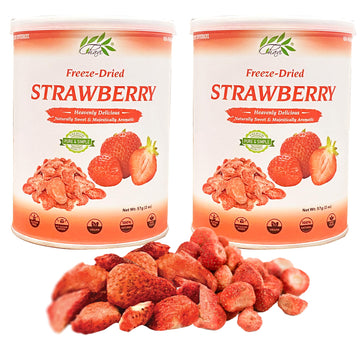 Chavi Freeze-Dried Strawberry - Pack Of 2 X 2 Oz - Healthy 1 Ingredient Superfood - No Added Sugars Or Preservatives - Non-Gmo,