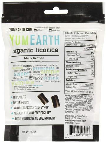Yumearth Organic Licorice Black 5 Oz 142 G