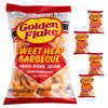 Golden Flake Utz Sweet Heat BBQ Pork Rinds - Chicharrones - Crispy Fried Pork Skins - 4, 4oz Bags