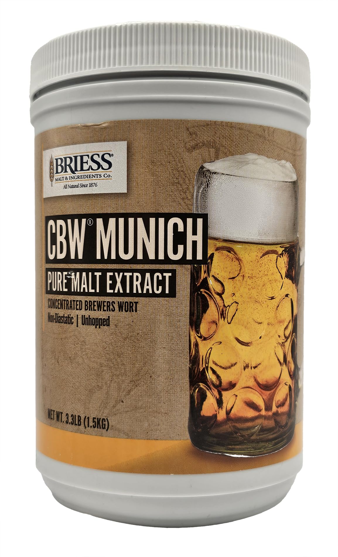 Briess 0I-D6IQ-73KW Munich Liquid Malt Extract - 3.3lbs