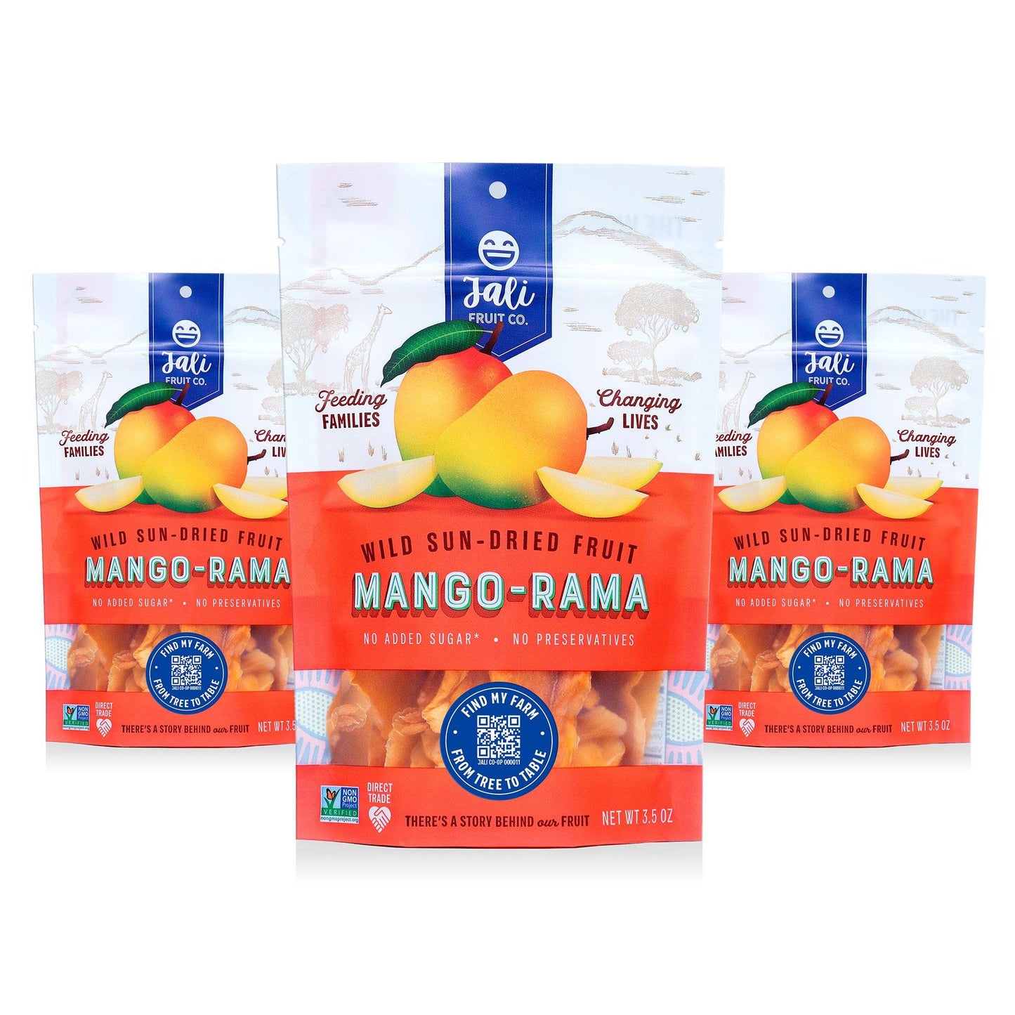 JALI FRUIT CO. - Mango-Rama - Sun Dried Fruit - Dried Mango Slices - Healthy Snacks For Adults - Vegan Snacks - Gluten Free Snac