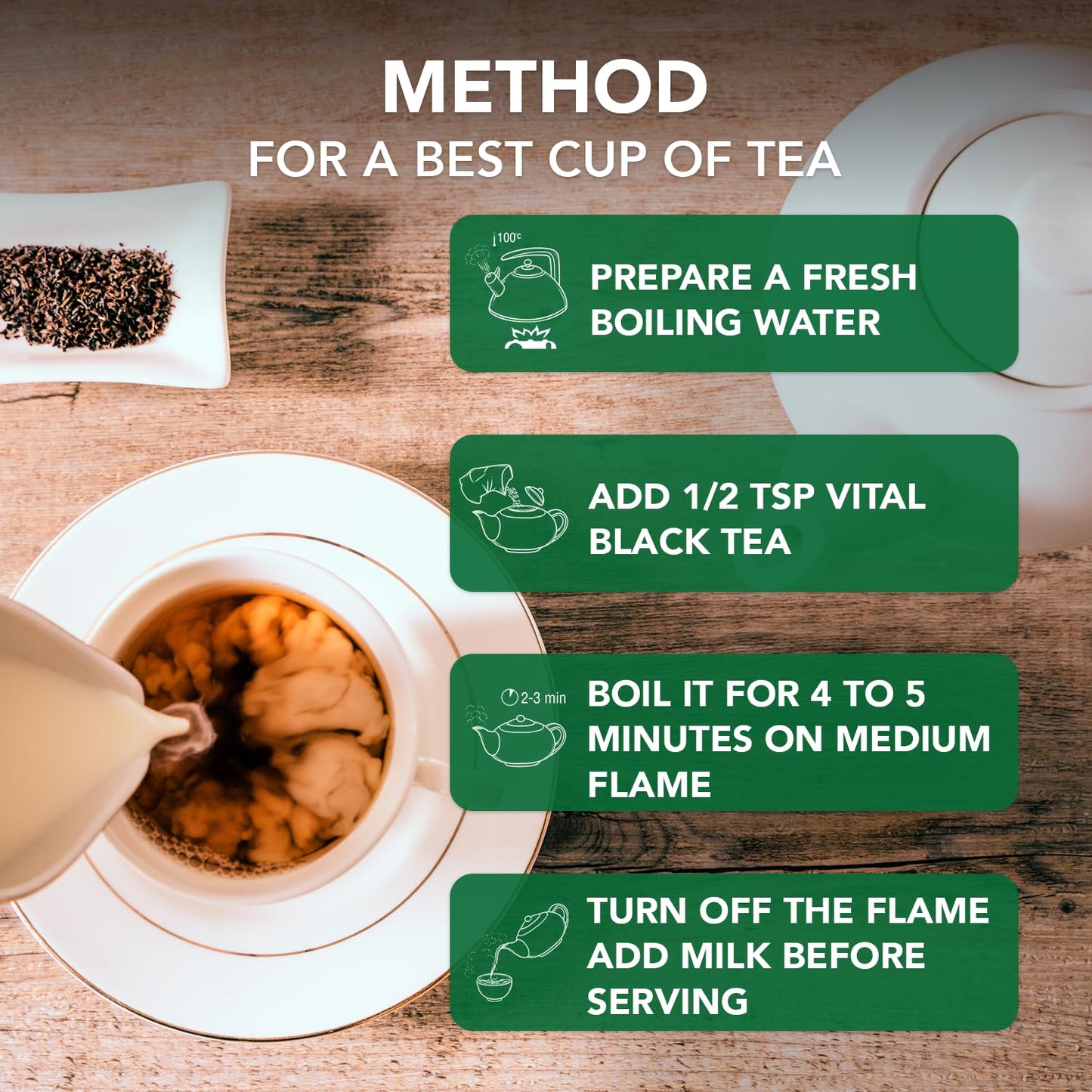 Vital Kilo Zip Pouch, Black Tea, Premium Hand-Picked Kenyan Loose-Leaf Tea, Naturally Anti Oxidized Black Loose Tea Leaf Blend,