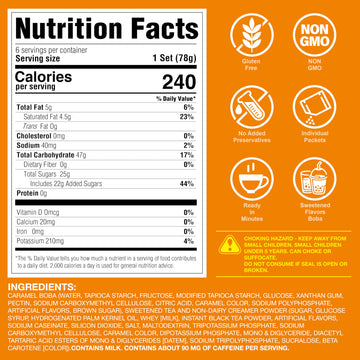 J Way Instant Boba Bubble Pearl Milk Tea Kit With Authentic Crme Brulee Tapioca Boba, Ready In Under One Minute, Paper Straws In