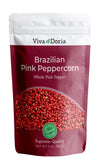 Viva Doria Brazilian Pink Peppercorns, Steam Sterilized Whole Pink Pepper, 3 Oz
