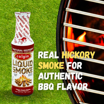Colgin Liquid Smoke - Authentic Hickory Flavor for Cooking & BBQ - 4 oz - Perfect for Meats, Sauces, & Marinades - Model 23-GR2-KHFM000191