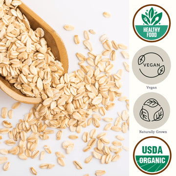 Organic Oatmeal Regular Rolled Oats - Old Fashioned Oat Bulk (4.8 Lb) Be Still Farms - 100% Whole Grain | High In Fiber & Protei